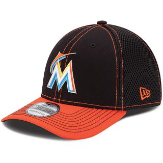 NEW ERA Mens Miami Marlins Two Tone Neo 39THIRTY Stretch Fit Cap   Size S/m,