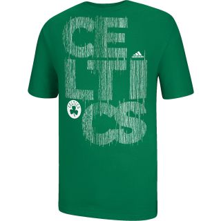 adidas Mens Boston Celtics Written Out Short Sleeve T Shirt   Size Xl, Green