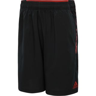 adidas Mens Ultimate Swat Woven Shorts   Size Large, Black/scarlet