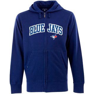 Antigua Mens Toronto Blue Jays Full Zip Hooded Applique Sweatshirt   Size