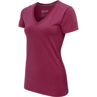 NIKE Womens Legend V Neck T Shirt   Size XS/Extra Small, Raspberry