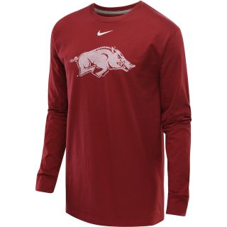 NIKE Mens Arkansas Razorbacks Local Long Sleeve T Shirt   Size Large, Varsity