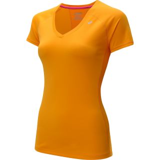 ASICS Womens Favorite Short Sleeve T Shirt   Size Small, Orange
