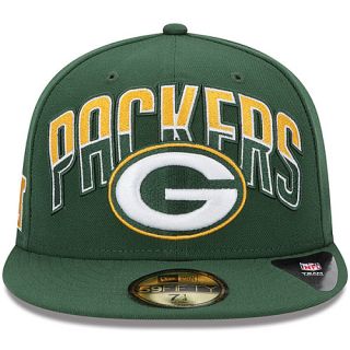 NEW ERA Mens Green Bay Packers Draft 59FIFTY Fitted Cap   Size 7.75, Green