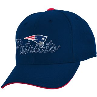 NFL Team Apparel Youth New England Patriots Structured Adjustable Cap   Size