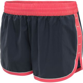 UNDER ARMOUR Womens Great Escape II Running Shorts   Size Small, Lead/cerise