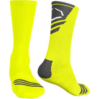 EVOSHIELD Performance Crew Socks   Size Large, Neon Yellow