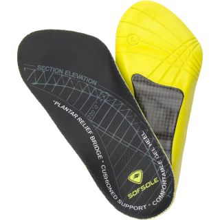 SOF SOLE Womens Plantar Fasciitis Orthotic Insoles   Size 610, Black