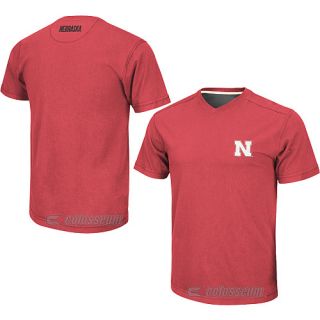 COLOSSEUM Mens Nebraska Cornhuskers Mirage V Neck T Shirt   Size Medium, Red