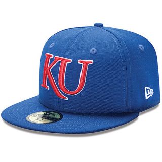 NEW ERA Mens Kansas Jayhawks Authentic Collection 59FIFTY Fitted Cap   Size 7,
