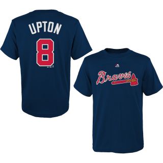 MAJESTIC ATHLETIC Youth Atlanta Braves Justin Upton Player Name And Number T 