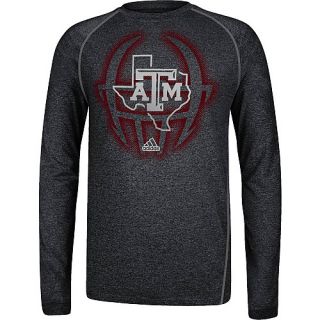 adidas Mens Texas A&M Aggies ClimaLite Sideline Head On Long Sleeve T Shirt  