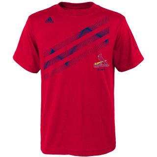 adidas Youth St. Louis Cardinals Laser Field Short Sleeve T Shirt   Size Medium