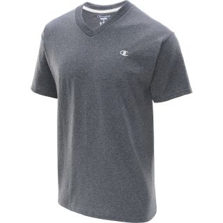 CHAMPION Mens Authentic Jersey V Neck Short Sleeve T Shirt   Size Xl, Granite