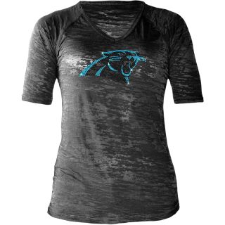 Touch By Alyssa Milano Womens Carolina Panthers Rhinestone Logo T Shirt   Size