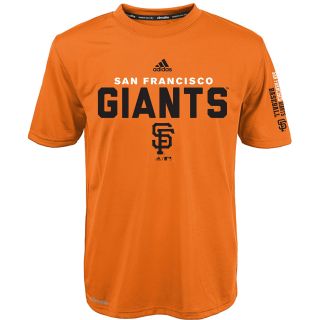 adidas Youth San Francisco Giants ClimaLite Batter Short Sleeve T Shirt   Size