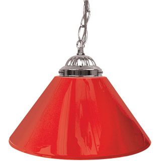 Trademark Global Plain Red 14 Single Shade Bar Lamp Silver Hardware (1200S RED)