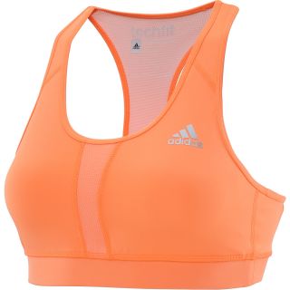 adidas Womens TechFit Molded Cup Sports Bra   Size Xl, Glow Orange/coral