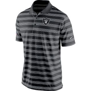 NIKE Mens Oakland Raiders Pre Season Polo Shirt   Size Medium, Black/silver