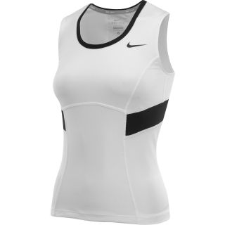 NIKE Womens Border Tennis Tank Top   Size XS/Extra Small, White/black