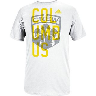 adidas Mens Columbus Crew Bleed Through Short Sleeve T Shirt   Size Xl, White
