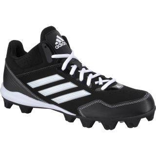adidas Mens Wheelhouse MD Mid Baseball Cleats   Size 7.5, Black/white