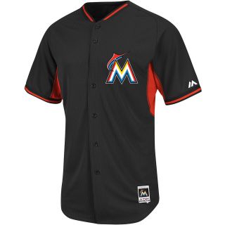 MAJESTIC ATHLETIC Mens Miami Marlins Authentic Giancarlo Stanton Cool Base BP