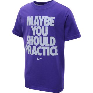 NIKE Boys Maybe You Should Practice Short Sleeve T Shirt   Size Small, Court