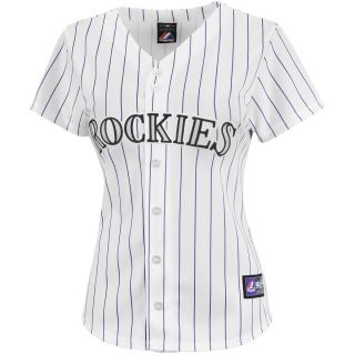 Majestic Athletic Colorado Rockies Blank Womens Replica Home Jersey   Size