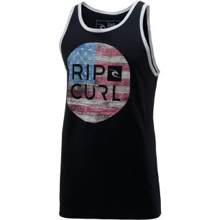 RIP CURL Mens South Seas Ringer Tank Top   Size Large, Red