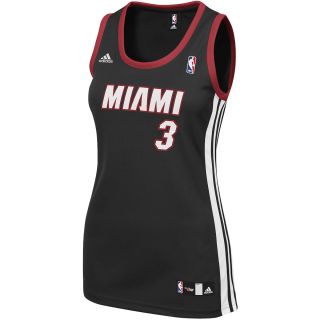 adidas Womens Miami Heat Dwayne Wade Replica Road Jersey   Size Xl, Black