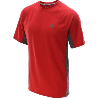CHAMPION Mens PowerTrain Short Sleeve T Shirt   Size 2xl, Tango/grey