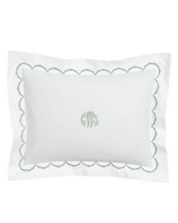 Embroidered Percale Breakfast Sham, Monogrammed