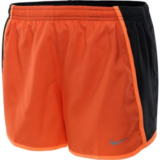 NIKE Womens Set The Pace Running Shorts   Size Small, Anthracite/orange