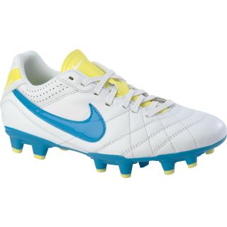 NIKE Womens Tiempo Natural IV FG Soccer Cleats   Size 8, White/yellow