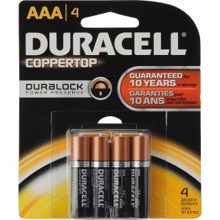 DURACELL CopperTop with Duralock Power Preserve AAA Batteries   4 Pack