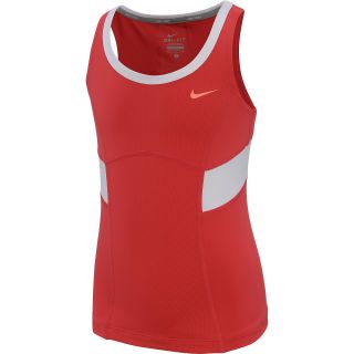 NIKE Girls Power Tennis Tank Top   Size Medium, Fusion Red/white
