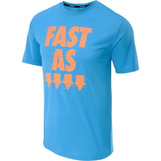 NIKE Mens Fast As Short Sleeve Running T Shirt   Size Large, Vivid Blue