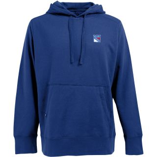 Antigua Mens New York Rangers Signature Hooded Pullover Sweatshirt   Size