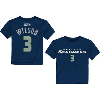 NFL Team Apparel Youth Seattle Seahawks Russell Wilson Primary Gear Name And