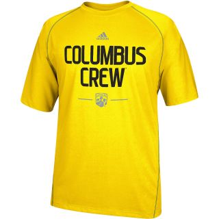 adidas Mens Columbus Crew Authentic ClimaLite Short Sleeve T Shirt   Size