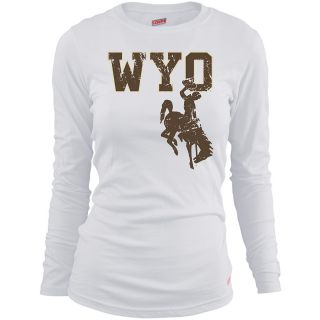 MJ Soffe Girls Wyoming Cowboys Long Sleeve T Shirt   White   Size Small,
