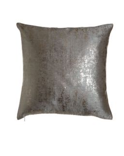 Distressed Metallic Pillow, 18Sq.