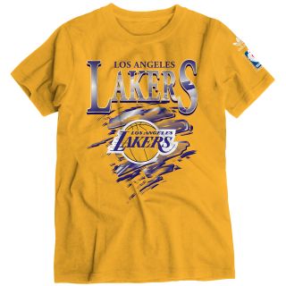 adidas Youth Los Angeles Lakers Retro Short Sleeve T Shirt   Size Small, Black