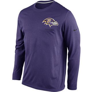 NIKE Mens Baltimore Ravens Legend Elite Conference Long Sleeve T Shirt   Size