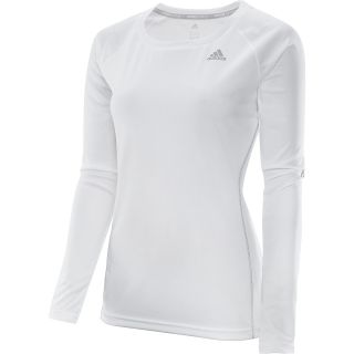 adidas Womens Sequencials Long Sleeve Running T Shirt   Size Large, White