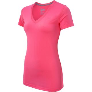 NIKE Womens Legend V Neck T Shirt   Size XS/Extra Small, Pink Fusion