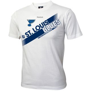 REEBOK Youth St. Louis Blues Pro Slant White HD Short Sleeve T Shirt   Size
