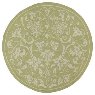 Fiesta Avocado Indoor/ Outdoor Scroll Rug (59 Round)