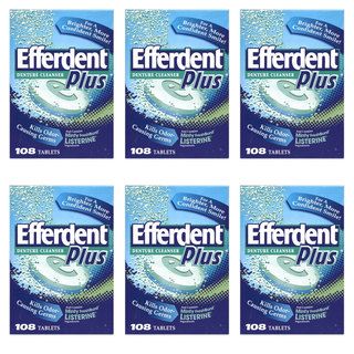 Efferdent 108 tablet Denture Cleanser Plus (pack Of 6)